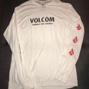 White volcom long sleeve shirt.